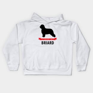 I Love My Briard Kids Hoodie